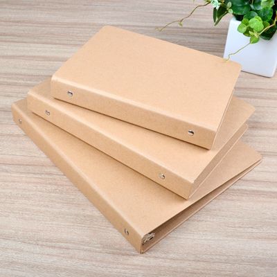 品質  UV Coating A6 A5 Kraft Paper File Folder With Ring Binded 工場