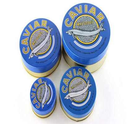軽量 丸いカビアのパッケージ 空のカビア缶 100g 125g 250g 500g