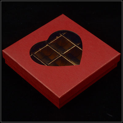 バレンタインデー プラスチック窓付きチョコレートボックス