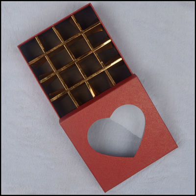 バレンタインデー プラスチック窓付きチョコレートボックス