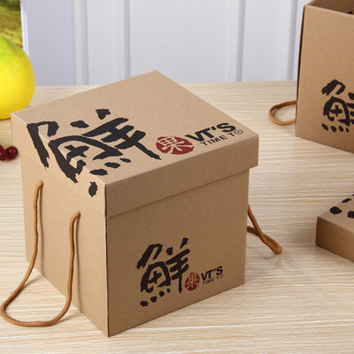 綿ロープ / PPロープハンドル付きの装飾用紙箱パッケージボックス