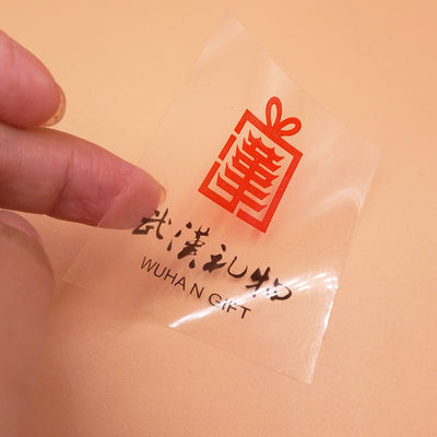 PVC透明ロゴラベルステッカー 金属ホイールスタンプで形直角