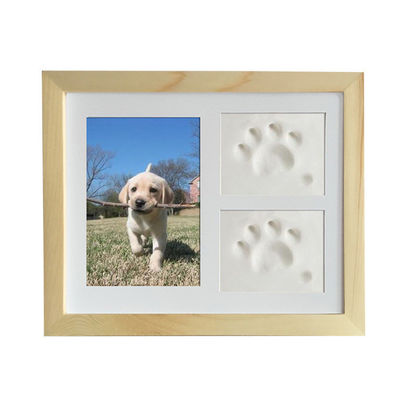 木製カスタム写真フレーム 28x23CM 犬または猫ペット爪の写真ディスプレイ