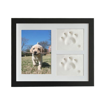 木製カスタム写真フレーム 28x23CM 犬または猫ペット爪の写真ディスプレイ