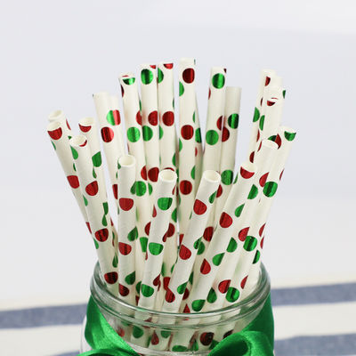 オーダーメイド 折りたたむ 飲み物 生物分解性 紙ストロー 緑金 葉片 色