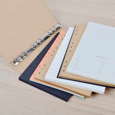 UVコーティング A6 A5 リング付きクラフト紙ファイルフォルダー